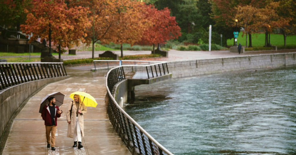 Rainy day in Vancouver British Columbia