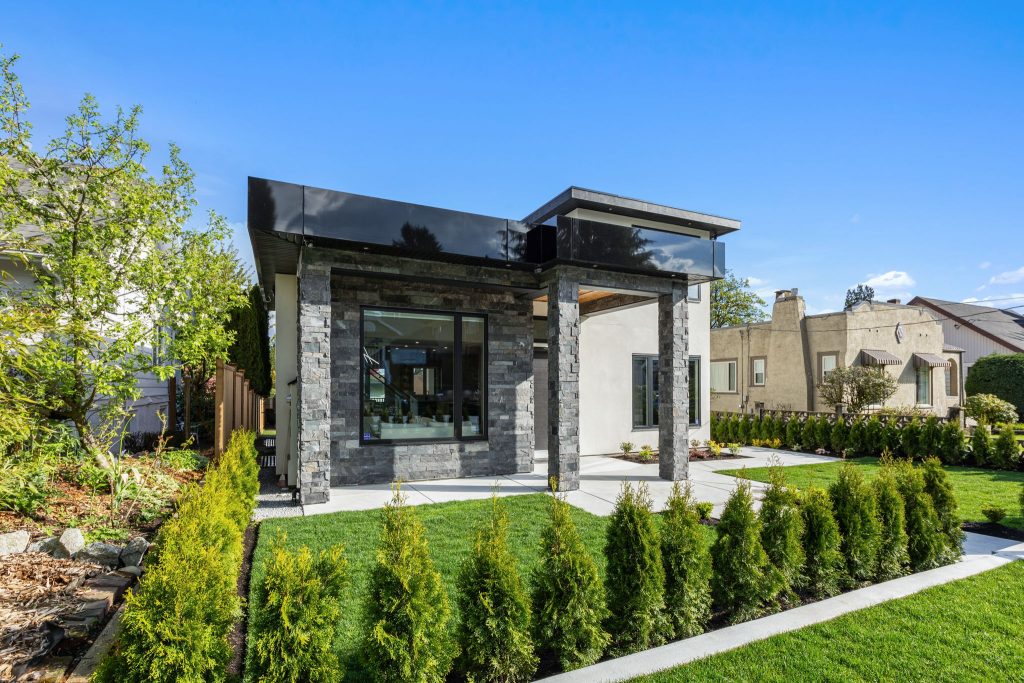 Modern home exterior near Burnaby and New Westminster