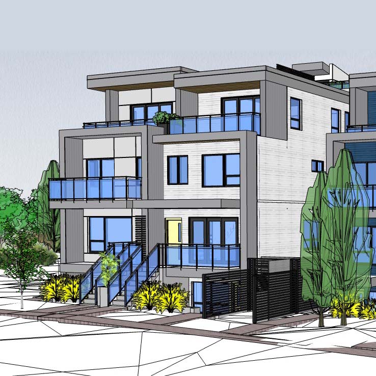 Burnaby zoning changes illustrating gentle density in urban neighborhoods