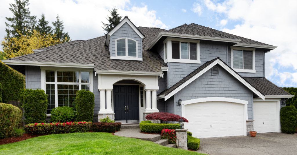 Well-maintained front entrance and landscaping of a Metro Vancouver home