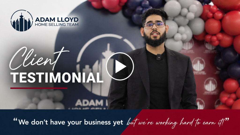 Client video testimonial for Adam Lloyd Home Selling Team